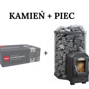 Zestaw piec do sauny na drewno Stoveman  13 LS + 100kg kamieni