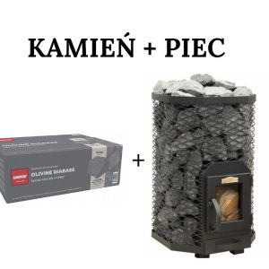 Zestaw piec do sauny na drewno Stoveman 13 + 100kg kamienia
